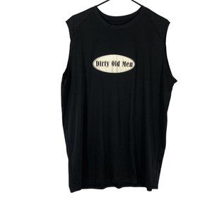 Dirty Old Men Row Rivers Of The World Badger Sport Black Pullover Tank Top Sz XL